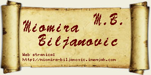 Miomira Biljanović vizit kartica